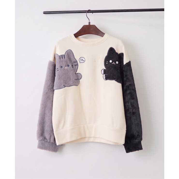 裏起毛ひよっこりアニマルプルオーバー | NICE CLAUP / OLIVE des OLIVE　OUTLET | 詳細画像1 