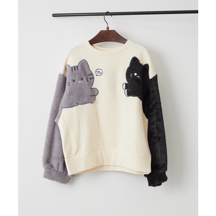 裏起毛ひよっこりアニマルプルオーバー | NICE CLAUP / OLIVE des OLIVE　OUTLET | 詳細画像2 