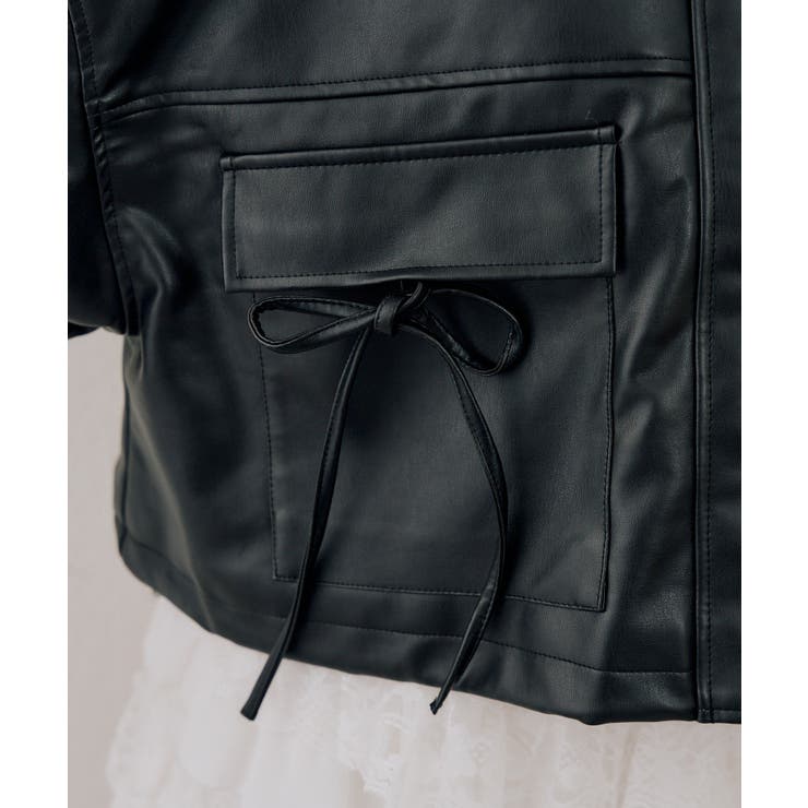 フードファーリボン付ブルゾン | NICE CLAUP / OLIVE des OLIVE　OUTLET | 詳細画像20 