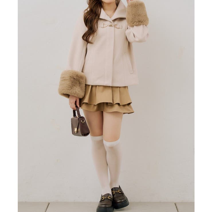 ビット付フェイクウールショートコート | NICE CLAUP / OLIVE des OLIVE　OUTLET | 詳細画像31 