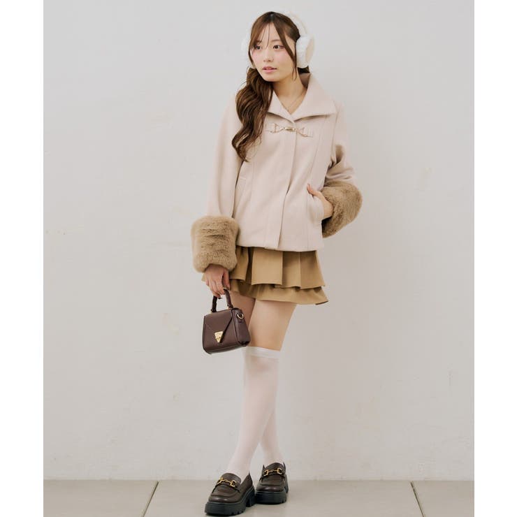 ビット付フェイクウールショートコート | NICE CLAUP / OLIVE des OLIVE　OUTLET | 詳細画像32 