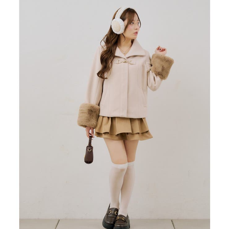 ビット付フェイクウールショートコート | NICE CLAUP / OLIVE des OLIVE　OUTLET | 詳細画像33 
