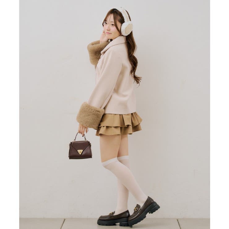 ビット付フェイクウールショートコート | NICE CLAUP / OLIVE des OLIVE　OUTLET | 詳細画像34 