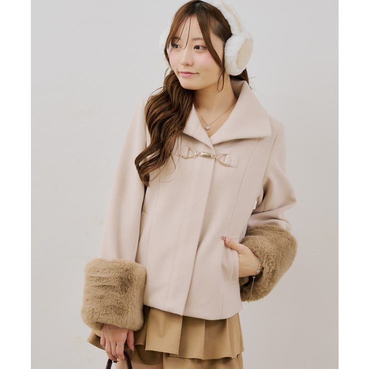 ビット付フェイクウールショートコート | NICE CLAUP / OLIVE des OLIVE　OUTLET | 詳細画像36 