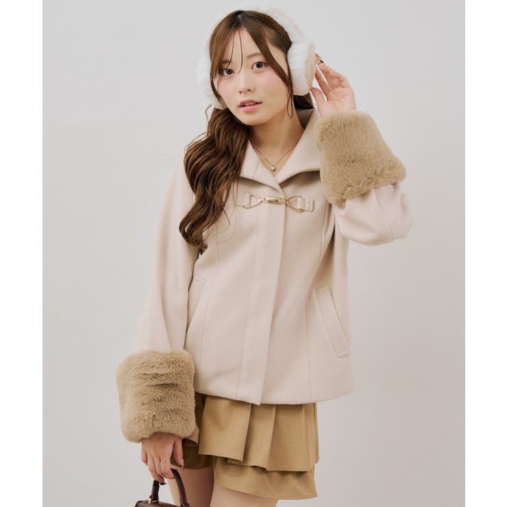 ビット付フェイクウールショートコート | NICE CLAUP / OLIVE des OLIVE　OUTLET | 詳細画像37 