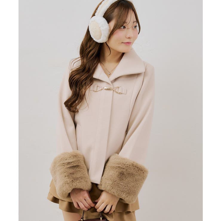 ビット付フェイクウールショートコート | NICE CLAUP / OLIVE des OLIVE　OUTLET | 詳細画像38 