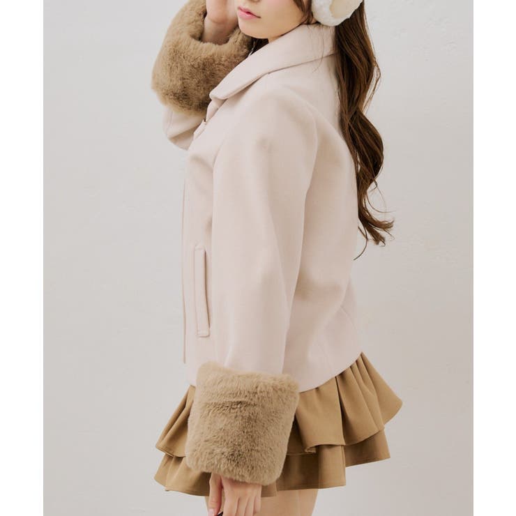 ビット付フェイクウールショートコート | NICE CLAUP / OLIVE des OLIVE　OUTLET | 詳細画像39 