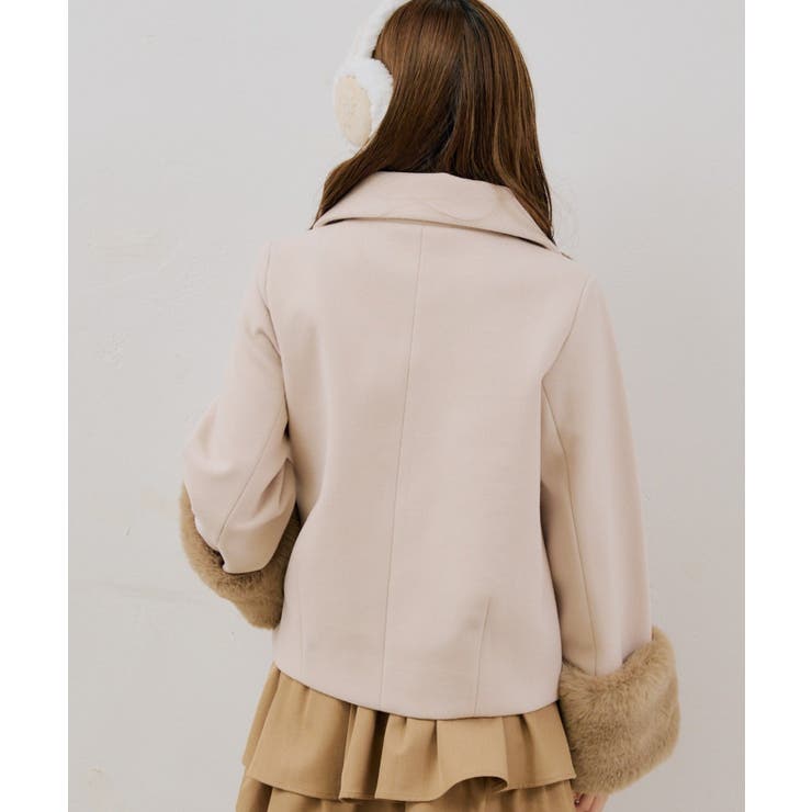 ビット付フェイクウールショートコート | NICE CLAUP / OLIVE des OLIVE　OUTLET | 詳細画像40 