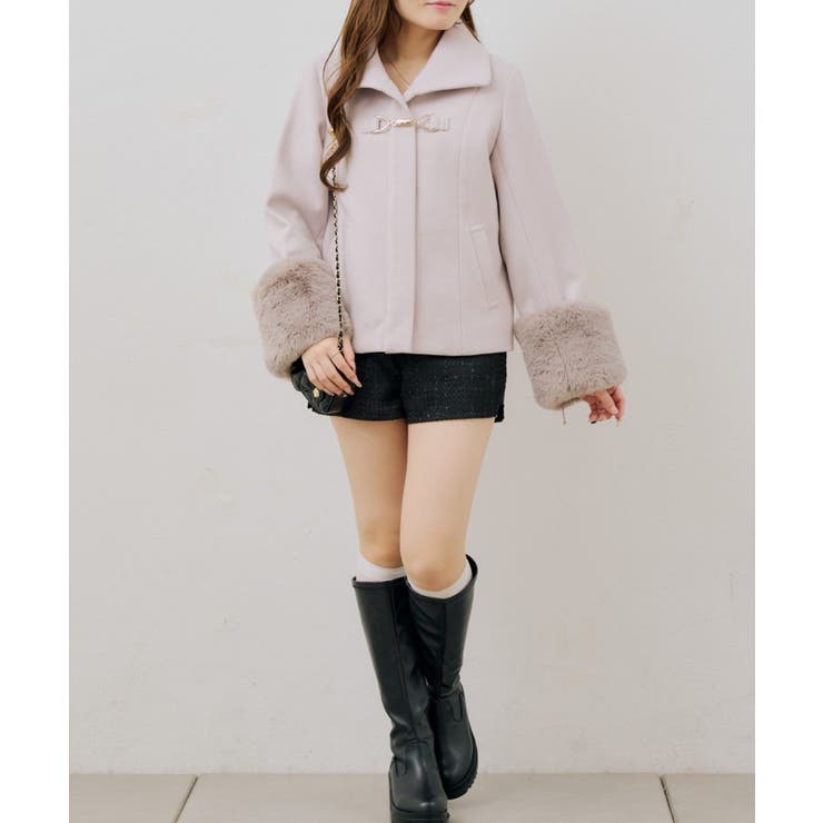 ビット付フェイクウールショートコート | NICE CLAUP / OLIVE des OLIVE　OUTLET | 詳細画像43 