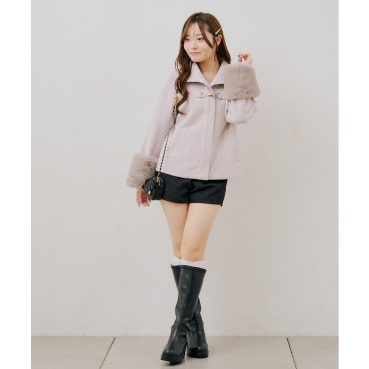 ビット付フェイクウールショートコート | NICE CLAUP / OLIVE des OLIVE　OUTLET | 詳細画像44 