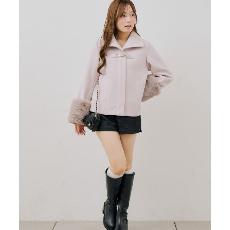 ビット付フェイクウールショートコート | NICE CLAUP / OLIVE des OLIVE　OUTLET | 詳細画像45 
