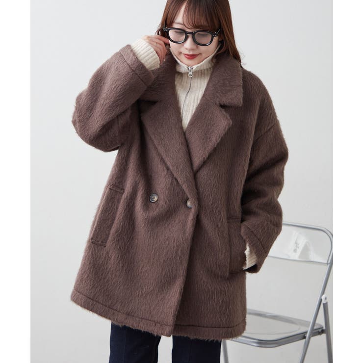 【シャギー素材で上品見え】シャギーダブルテーラージャケット | RMAF　NICE CLAUP / OLIVE des OLIVE | 詳細画像19 
