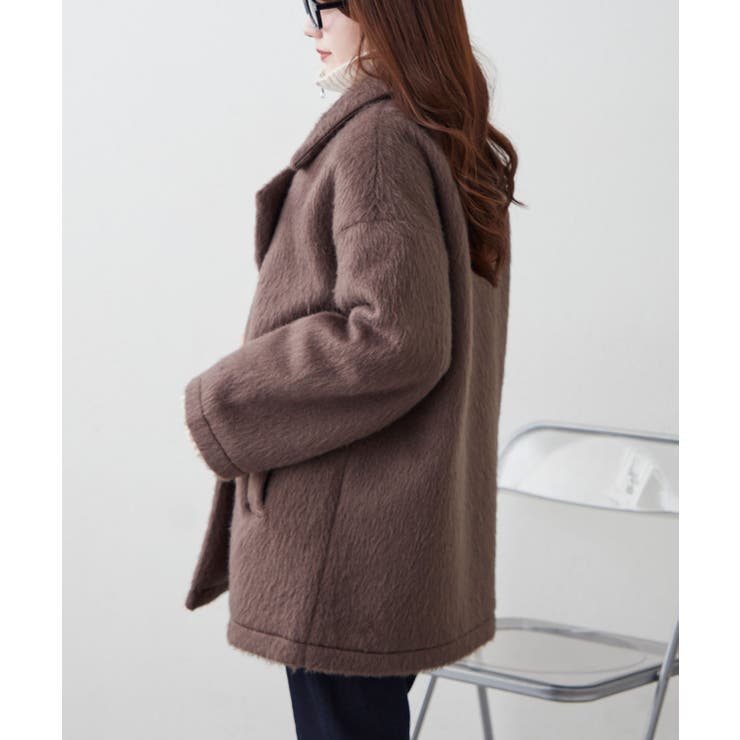 【シャギー素材で上品見え】シャギーダブルテーラージャケット | RMAF　NICE CLAUP / OLIVE des OLIVE | 詳細画像21 