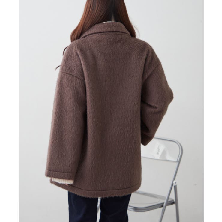 【シャギー素材で上品見え】シャギーダブルテーラージャケット | RMAF　NICE CLAUP / OLIVE des OLIVE | 詳細画像22 
