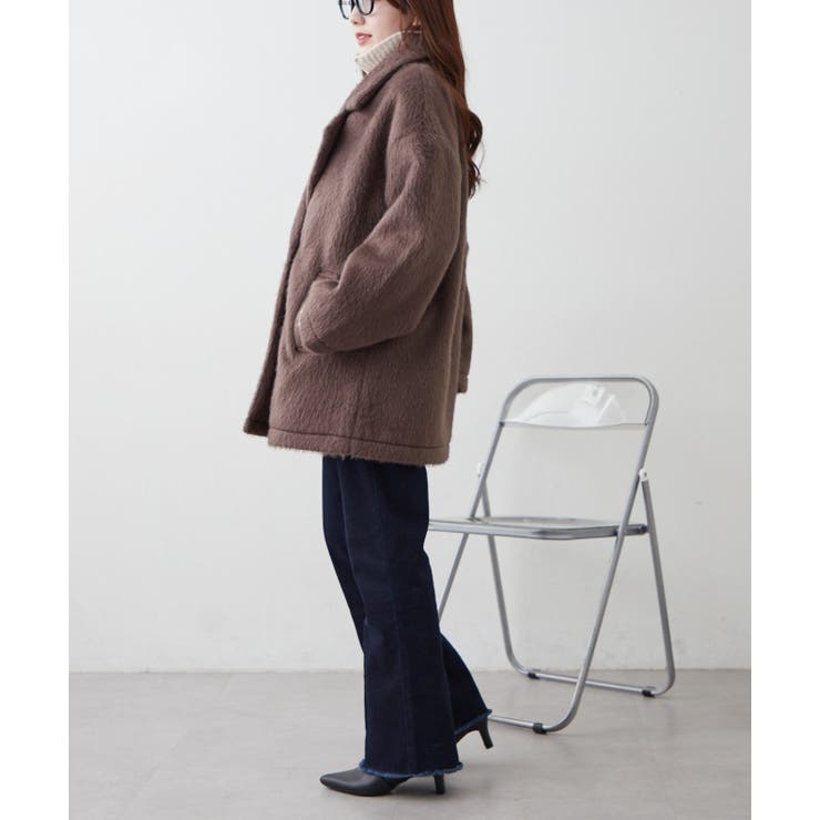 【シャギー素材で上品見え】シャギーダブルテーラージャケット | RMAF　NICE CLAUP / OLIVE des OLIVE | 詳細画像26 