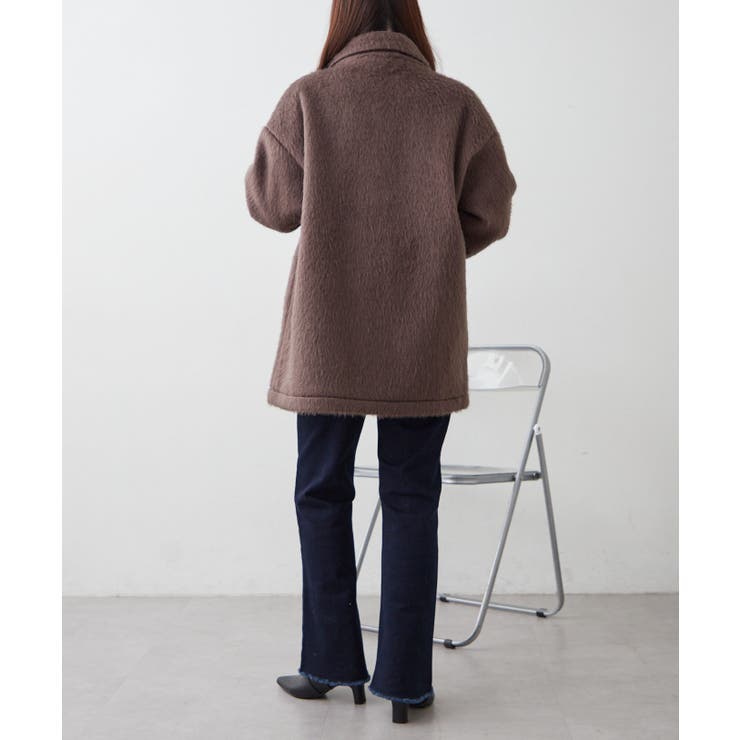 【シャギー素材で上品見え】シャギーダブルテーラージャケット | RMAF　NICE CLAUP / OLIVE des OLIVE | 詳細画像27 