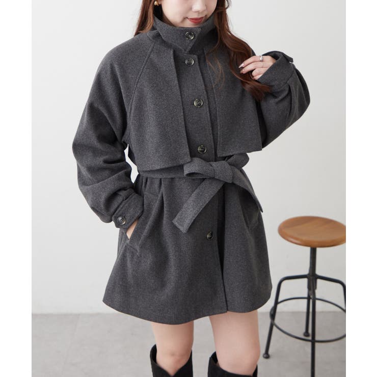 ラグランハーフコート | RMAF　NICE CLAUP / OLIVE des OLIVE | 詳細画像1 