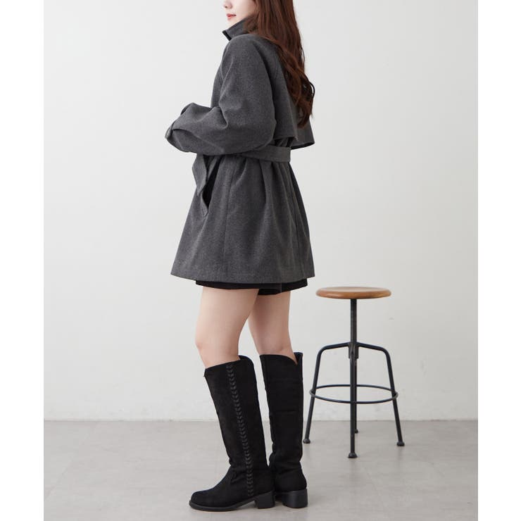 ラグランハーフコート | RMAF　NICE CLAUP / OLIVE des OLIVE | 詳細画像7 