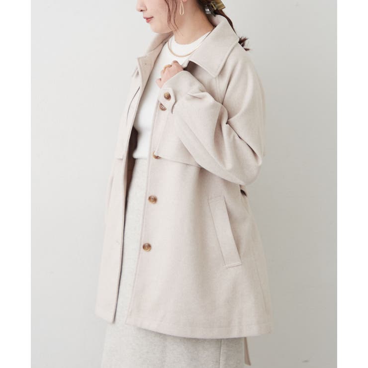 ラグランハーフコート | RMAF　NICE CLAUP / OLIVE des OLIVE | 詳細画像14 