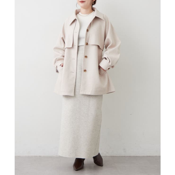 ラグランハーフコート | RMAF　NICE CLAUP / OLIVE des OLIVE | 詳細画像15 