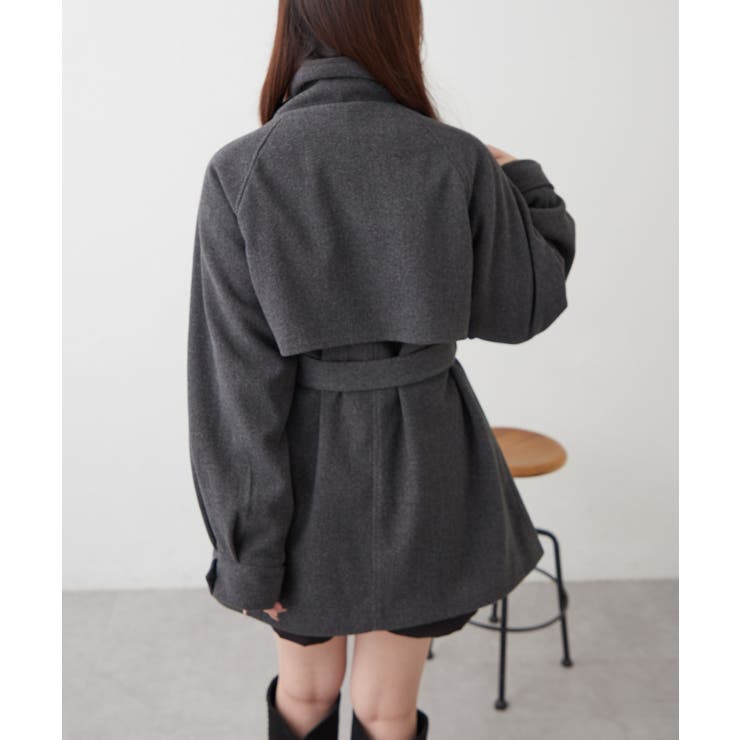 ラグランハーフコート | RMAF　NICE CLAUP / OLIVE des OLIVE | 詳細画像4 