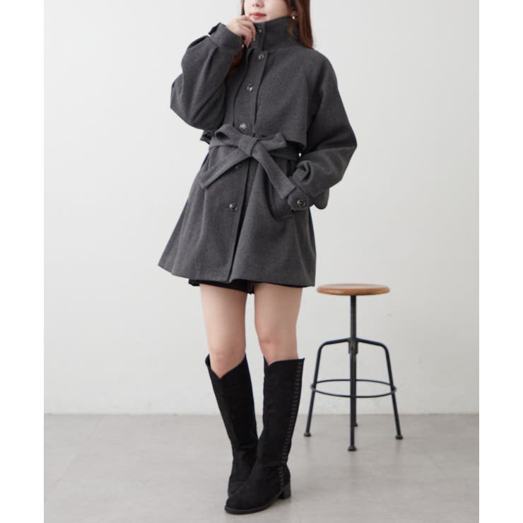 ラグランハーフコート | RMAF　NICE CLAUP / OLIVE des OLIVE | 詳細画像6 