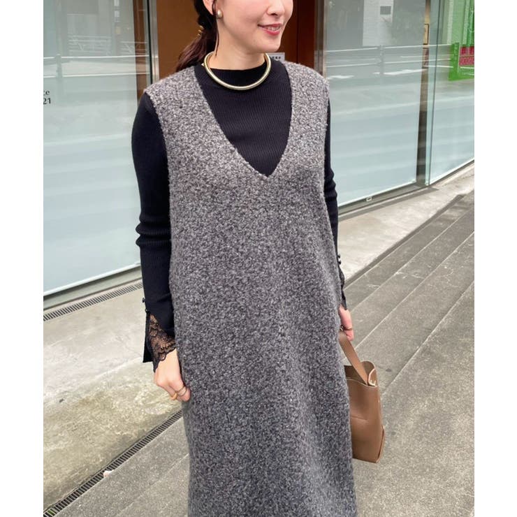 ボアVネックワンピース | RMAF　NICE CLAUP / OLIVE des OLIVE | 詳細画像6 