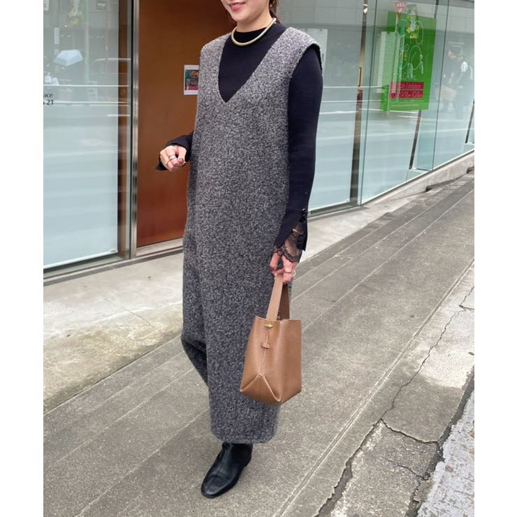 ボアVネックワンピース | RMAF　NICE CLAUP / OLIVE des OLIVE | 詳細画像9 