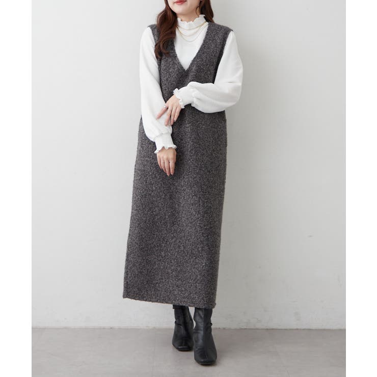 ボアVネックワンピース | RMAF　NICE CLAUP / OLIVE des OLIVE | 詳細画像28 