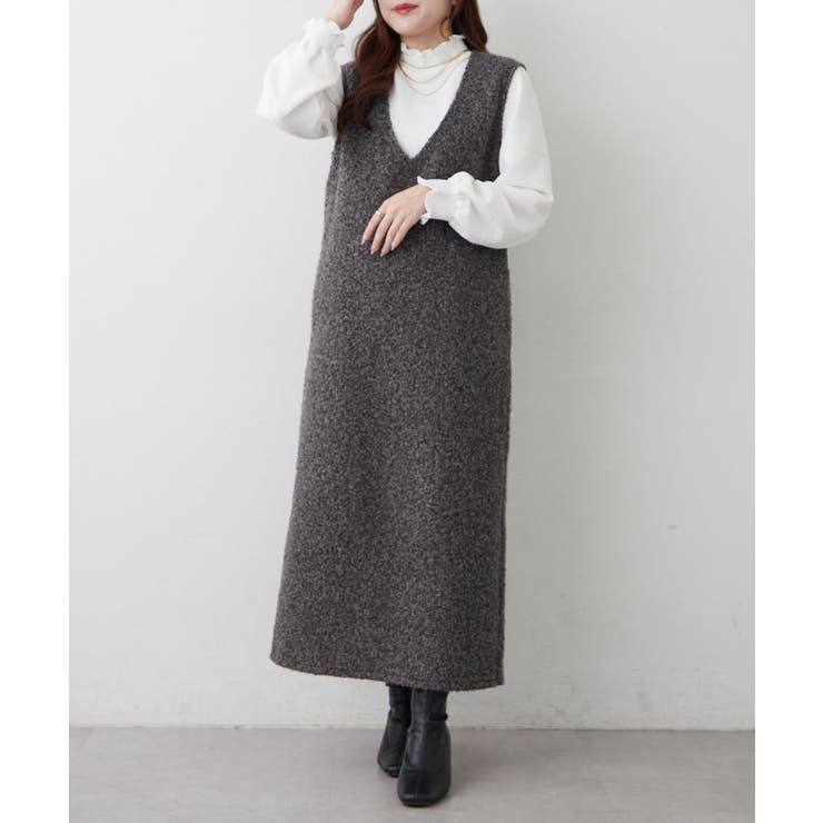 ボアVネックワンピース | RMAF　NICE CLAUP / OLIVE des OLIVE | 詳細画像29 