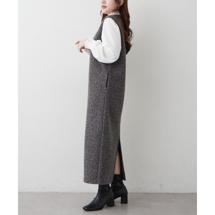 ボアVネックワンピース | RMAF　NICE CLAUP / OLIVE des OLIVE | 詳細画像30 
