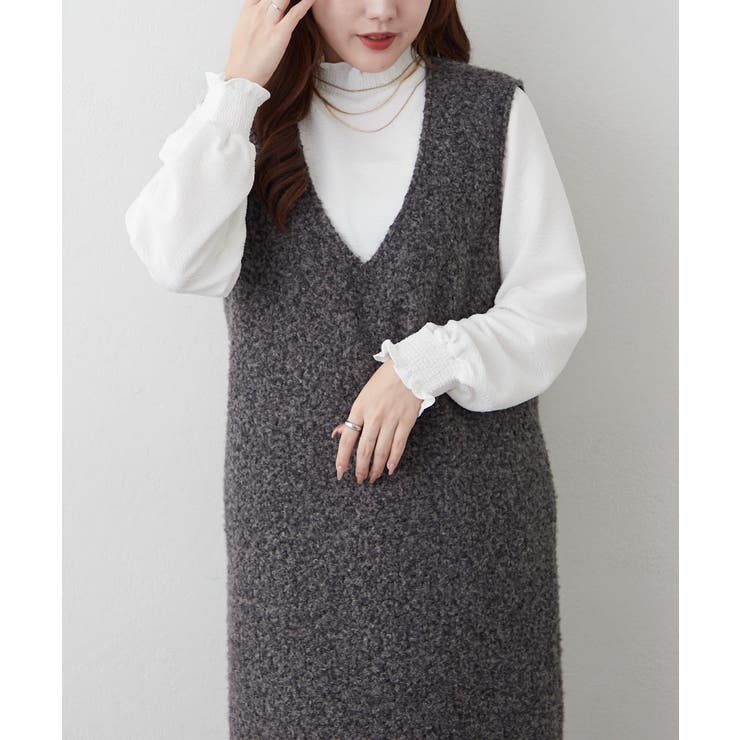 ボアVネックワンピース | RMAF　NICE CLAUP / OLIVE des OLIVE | 詳細画像26 