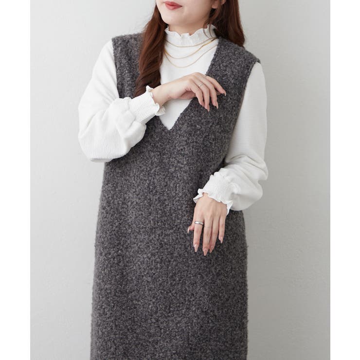 ボアVネックワンピース | RMAF　NICE CLAUP / OLIVE des OLIVE | 詳細画像27 