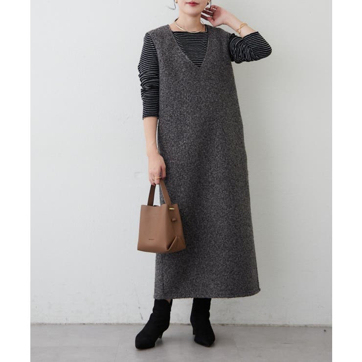 ボアVネックワンピース | RMAF　NICE CLAUP / OLIVE des OLIVE | 詳細画像23 