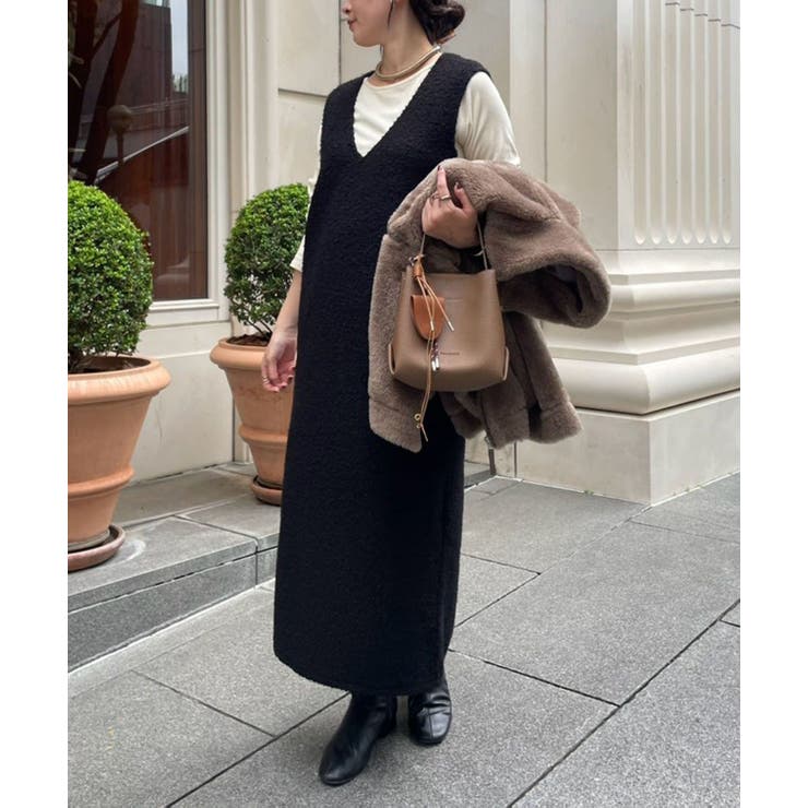 ボアVネックワンピース | RMAF　NICE CLAUP / OLIVE des OLIVE | 詳細画像3 