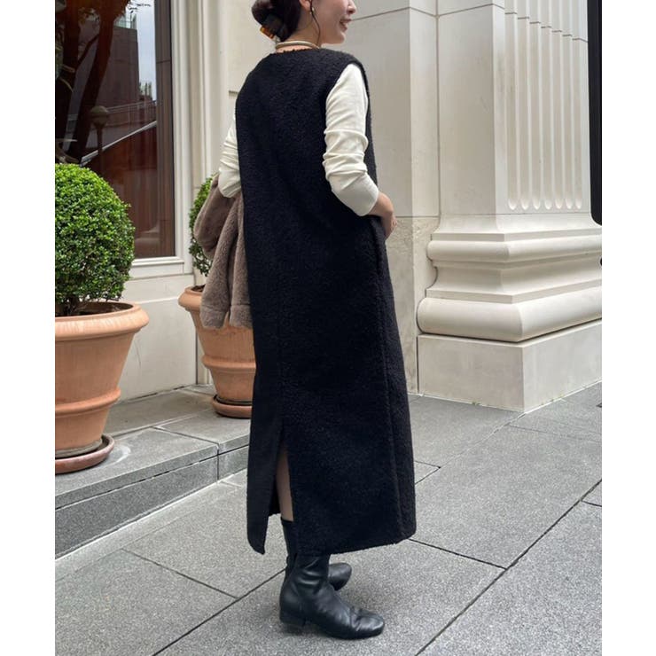 ボアVネックワンピース | RMAF　NICE CLAUP / OLIVE des OLIVE | 詳細画像4 