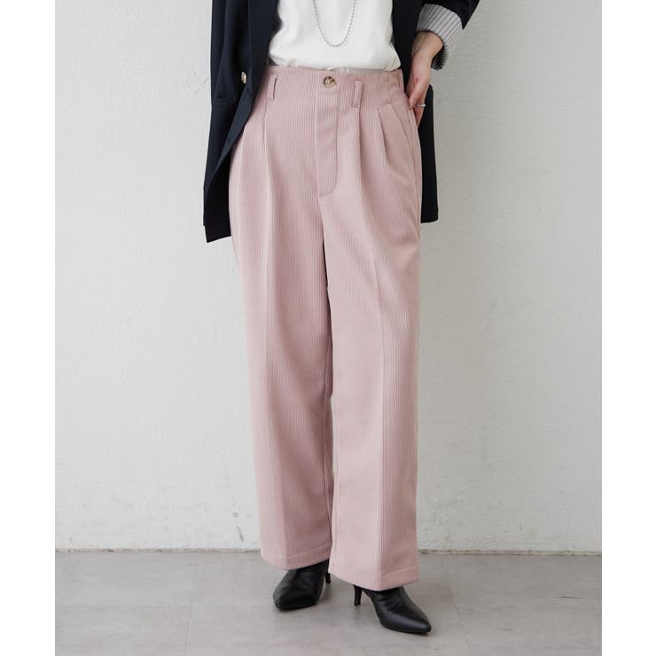 ピンク | ボンディング裏起毛コールパンツ | RMAF　NICE CLAUP / OLIVE des OLIVE