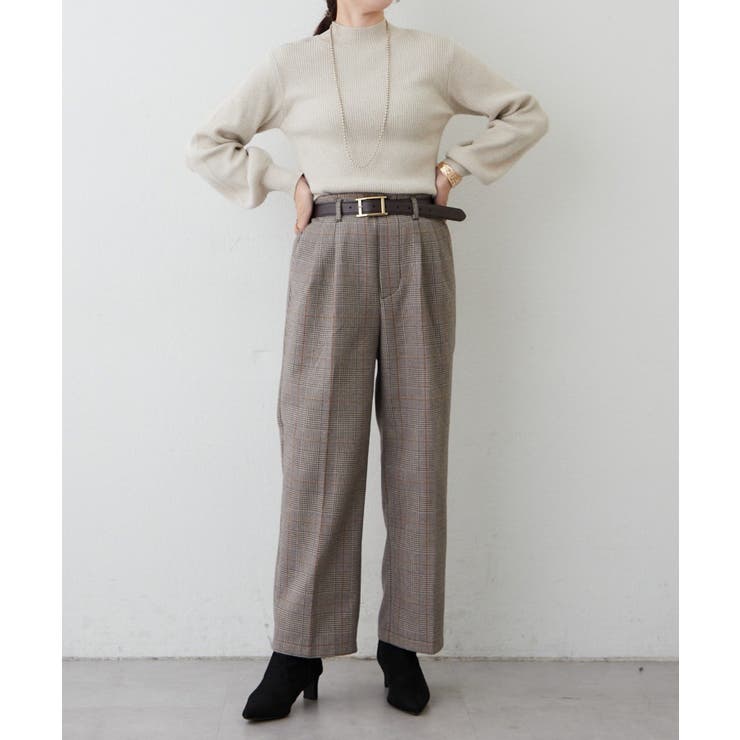 ボンディング裏起毛チェックパンツ | RMAF　NICE CLAUP / OLIVE des OLIVE | 詳細画像9 