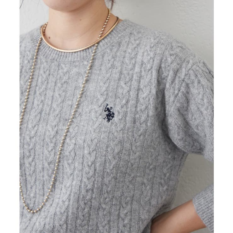 【U.S. POLO ASSN. ×RMAF】ケーブルプルオーバー | RMAF　NICE CLAUP / OLIVE des OLIVE | 詳細画像25 