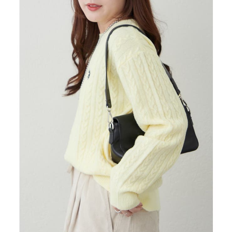 【U.S. POLO ASSN. ×RMAF】ケーブルプルオーバー | RMAF　NICE CLAUP / OLIVE des OLIVE | 詳細画像3 