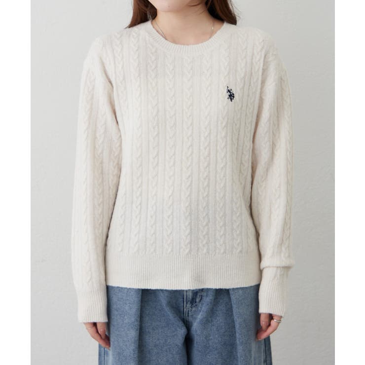 【U.S. POLO ASSN. ×RMAF】ケーブルプルオーバー | RMAF　NICE CLAUP / OLIVE des OLIVE | 詳細画像38 