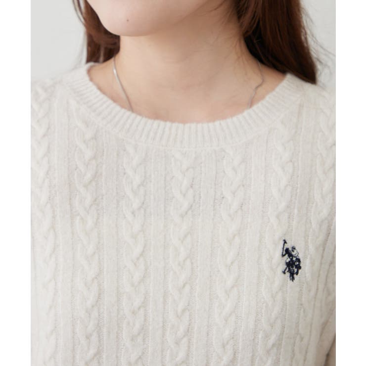 【U.S. POLO ASSN. ×RMAF】ケーブルプルオーバー | RMAF　NICE CLAUP / OLIVE des OLIVE | 詳細画像41 