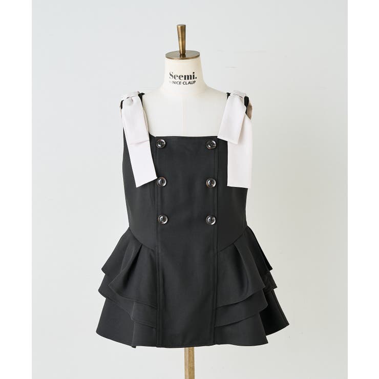 【Seemi】【セットアップ可能】トレンチ風ビスチェ | NICE CLAUP / OLIVE des OLIVE　OUTLET | 詳細画像2 