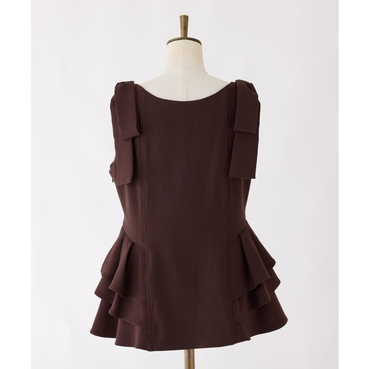 【Seemi】【セットアップ可能】トレンチ風ビスチェ | NICE CLAUP / OLIVE des OLIVE　OUTLET | 詳細画像5 