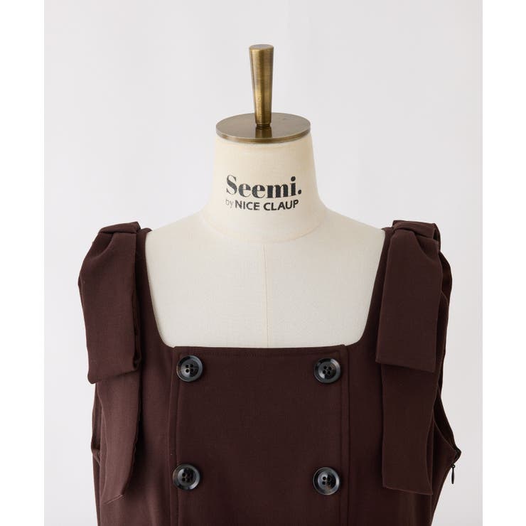 【Seemi】【セットアップ可能】トレンチ風ビスチェ | NICE CLAUP / OLIVE des OLIVE　OUTLET | 詳細画像8 