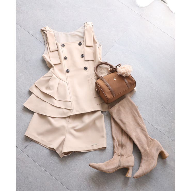 【Seemi】【セットアップ可能】トレンチ風ビスチェ | NICE CLAUP / OLIVE des OLIVE　OUTLET | 詳細画像15 