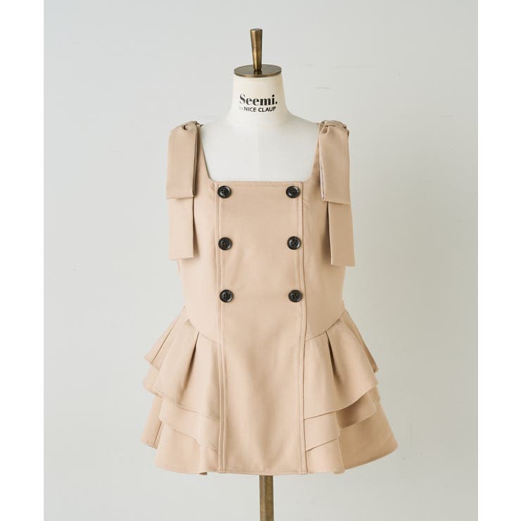 【Seemi】【セットアップ可能】トレンチ風ビスチェ | NICE CLAUP / OLIVE des OLIVE　OUTLET | 詳細画像30 
