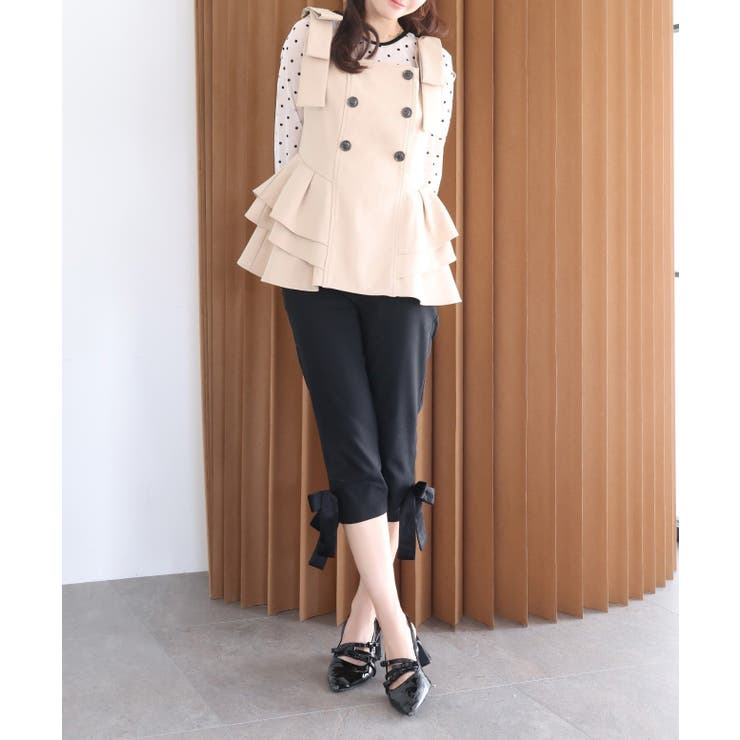【Seemi】【セットアップ可能】トレンチ風ビスチェ | NICE CLAUP / OLIVE des OLIVE　OUTLET | 詳細画像38 
