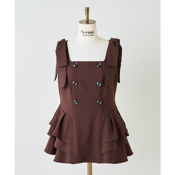 【Seemi】【セットアップ可能】トレンチ風ビスチェ | NICE CLAUP / OLIVE des OLIVE　OUTLET | 詳細画像45 