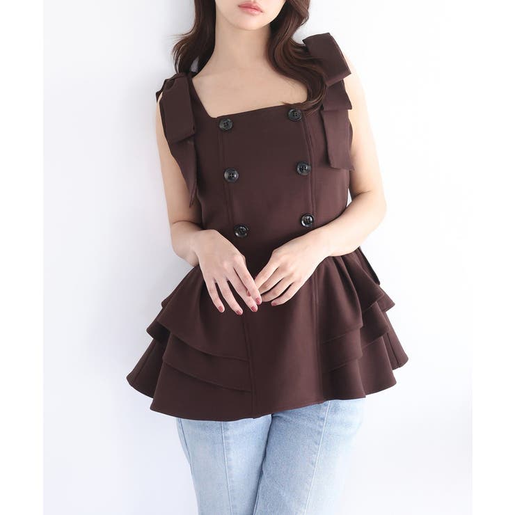 【Seemi】【セットアップ可能】トレンチ風ビスチェ | NICE CLAUP / OLIVE des OLIVE　OUTLET | 詳細画像58 